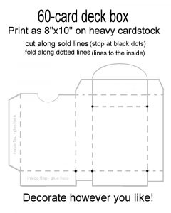60 Card Deck Box Template For Magic Pokemon Yu Gi Oh Etc Youre pertaining to proportions 800 X 1000