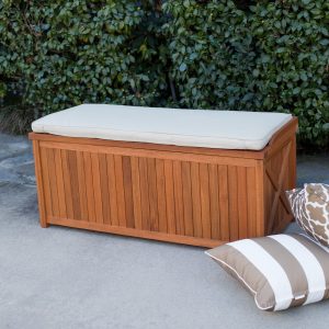 Belham Living Brighton 48 In Outdoor Storage Deck Box With Cushion pertaining to measurements 3200 X 3200