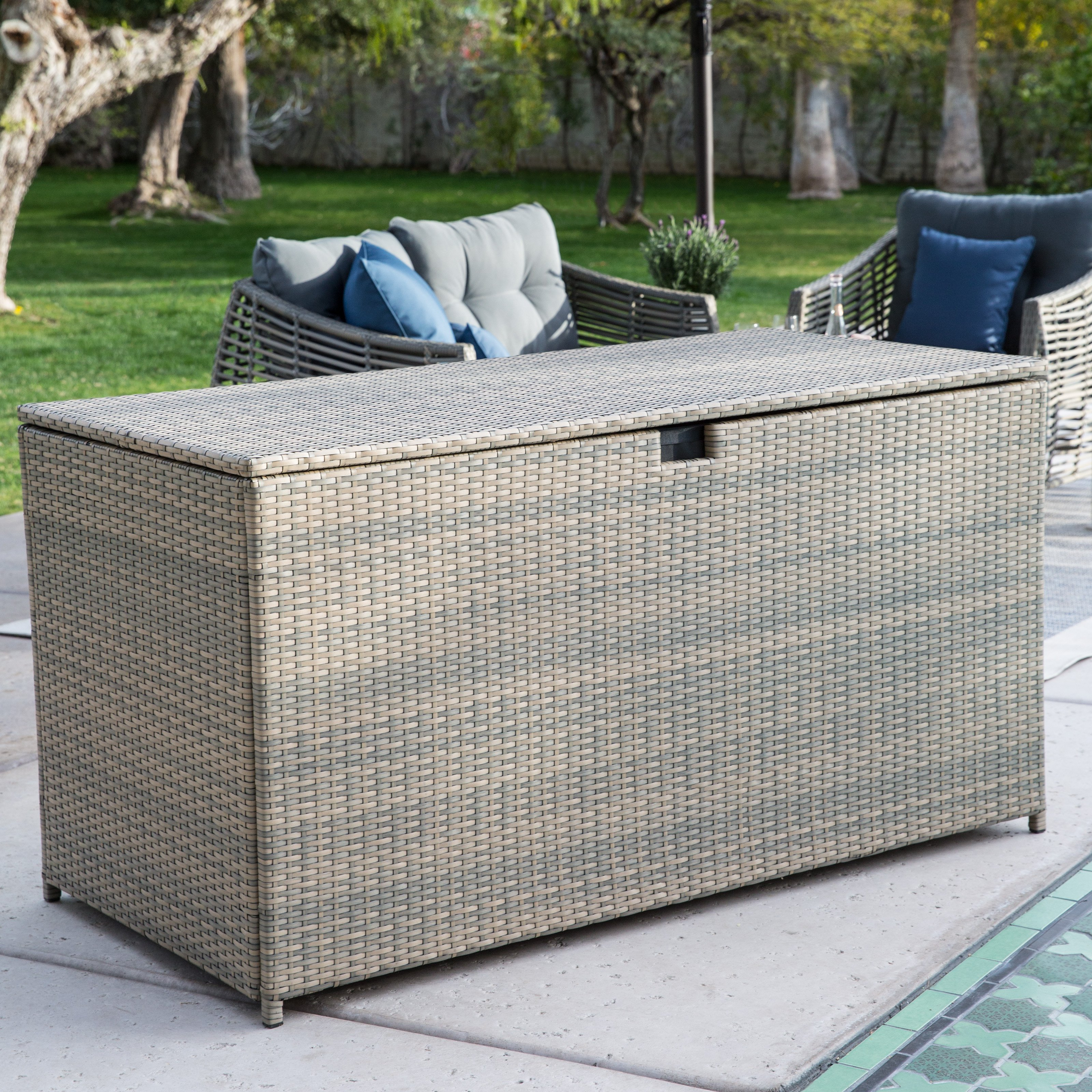 Belham Living Kambree All Weather Wicker 190 Gallon Deck Box within measurements 3200 X 3200