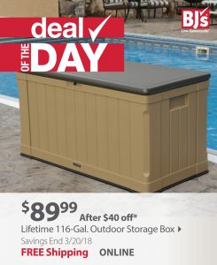 Bjs Wholesale Club Today Only Save On A Lifetime Deck Box Plus within sizing 818 X 1000