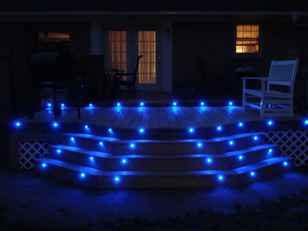 Blue Led Deck Lights 3 Steps with regard to sizing 1024 X 768