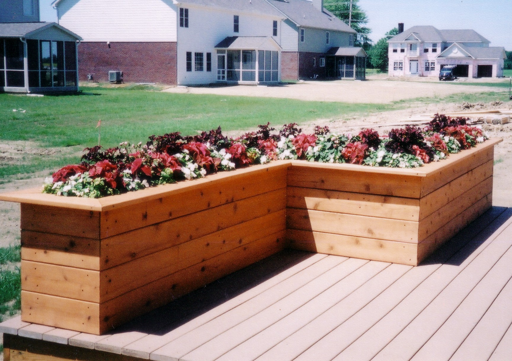 Deck Designs Benches Planters Planter Box Long Tierra Este 14013 intended for size 1728 X 1218
