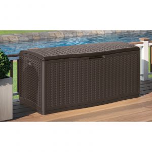 Decks Keter Rockwood Deck Box 150 Gallon For Outdoor Storage inside sizing 1600 X 1600