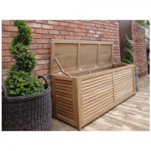 Fsc Teak 18m Garden Cushion Storage Box Posh Garden Furniture Centre for dimensions 1000 X 1000