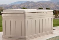 Furniture Extra Large 129 Gallon Suncast Deck Box For Pool Best for size 1024 X 1015
