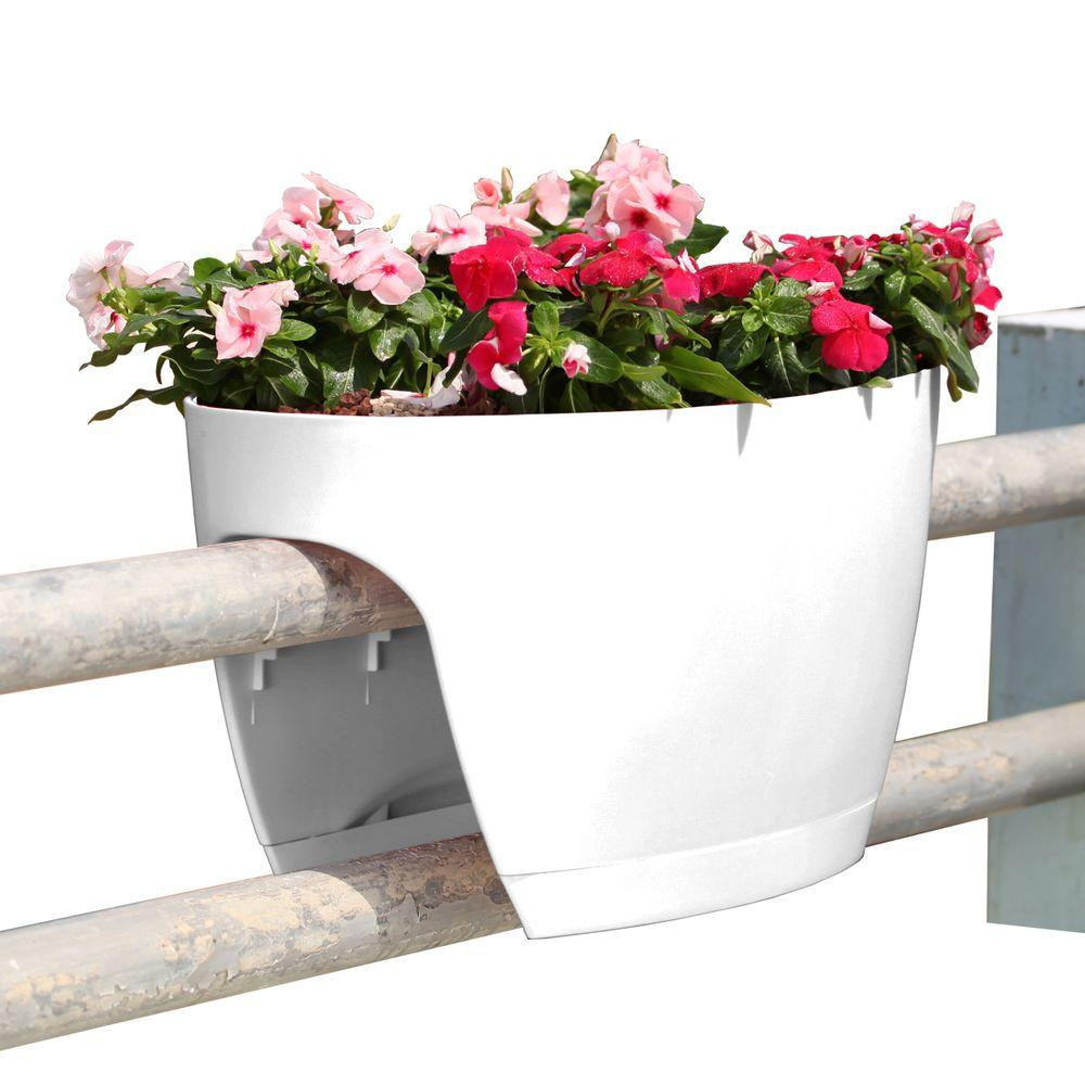 Greenbo Xl Deck Rail Planter Box With Drainage Trays 24 In Color pertaining to size 1000 X 1000