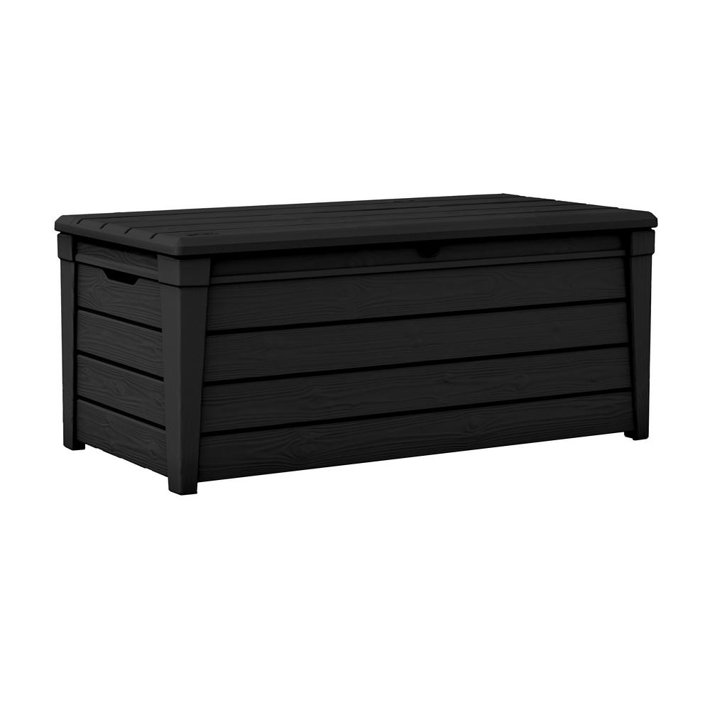 Keter Brightwood 120 Gal Resin Deck Box In Anthracite 224396 The within size 1000 X 1000