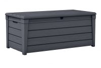 Keter Brightwood Outdoor Plastic Deck Box All Weather Resin Storage intended for proportions 1574 X 1000