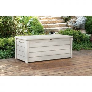 Keter Brightwood Outdoor Plastic Deck Box All Weather Resin Storage with regard to measurements 2000 X 2000
