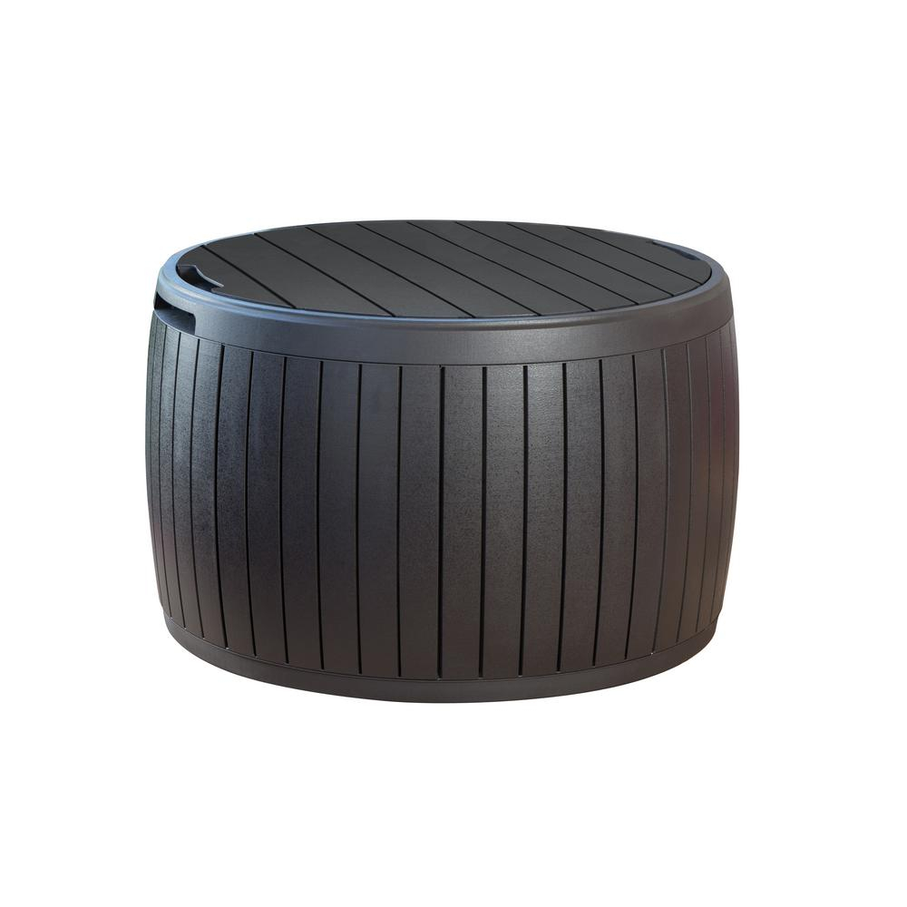 Keter Circa 37 Gal Resin Storage Circular Deck Box 230897 The with regard to dimensions 1000 X 1000