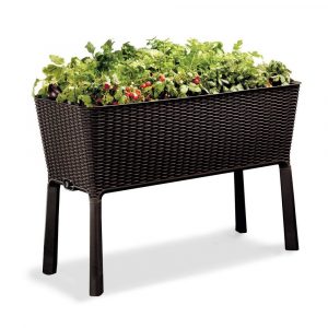 Keter Easy Grow 449 In W X 298 In H Brown Elevated Resin Garden in proportions 1000 X 1000