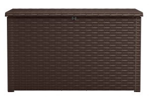 Keter Java Extra Large 230 Gallon Rattan Style Deck Box Plastic inside sizing 2307 X 1500