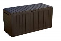 Keter Marvel Plus 71 Gallon Outdoor Storage Deck Box Espresso Brown inside proportions 2500 X 2000