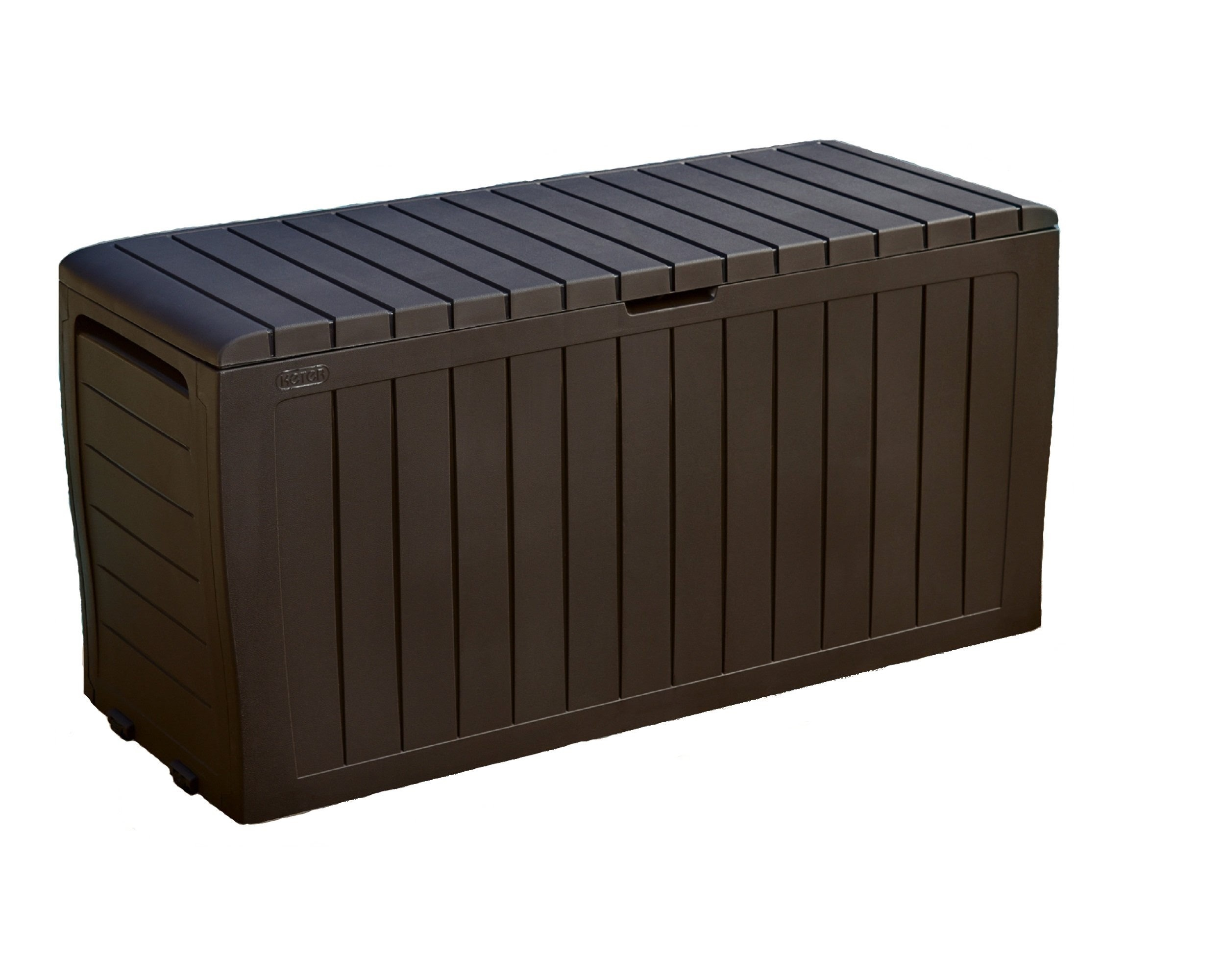 Keter Marvel Plus 71 Gallon Outdoor Storage Deck Box Espresso Brown inside proportions 2500 X 2000