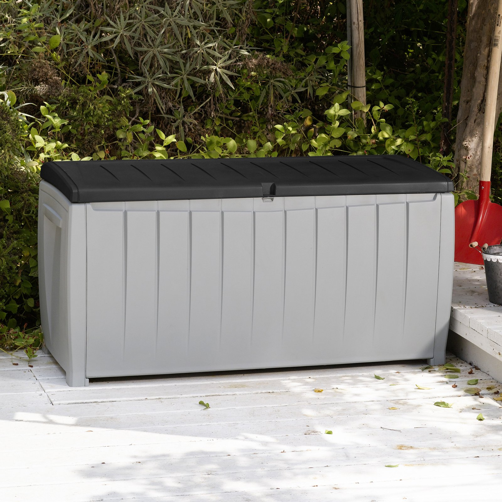 Keter Novel 90 Gal Outdoor Plastic Deck Box Brown Walmart regarding dimensions 1600 X 1600