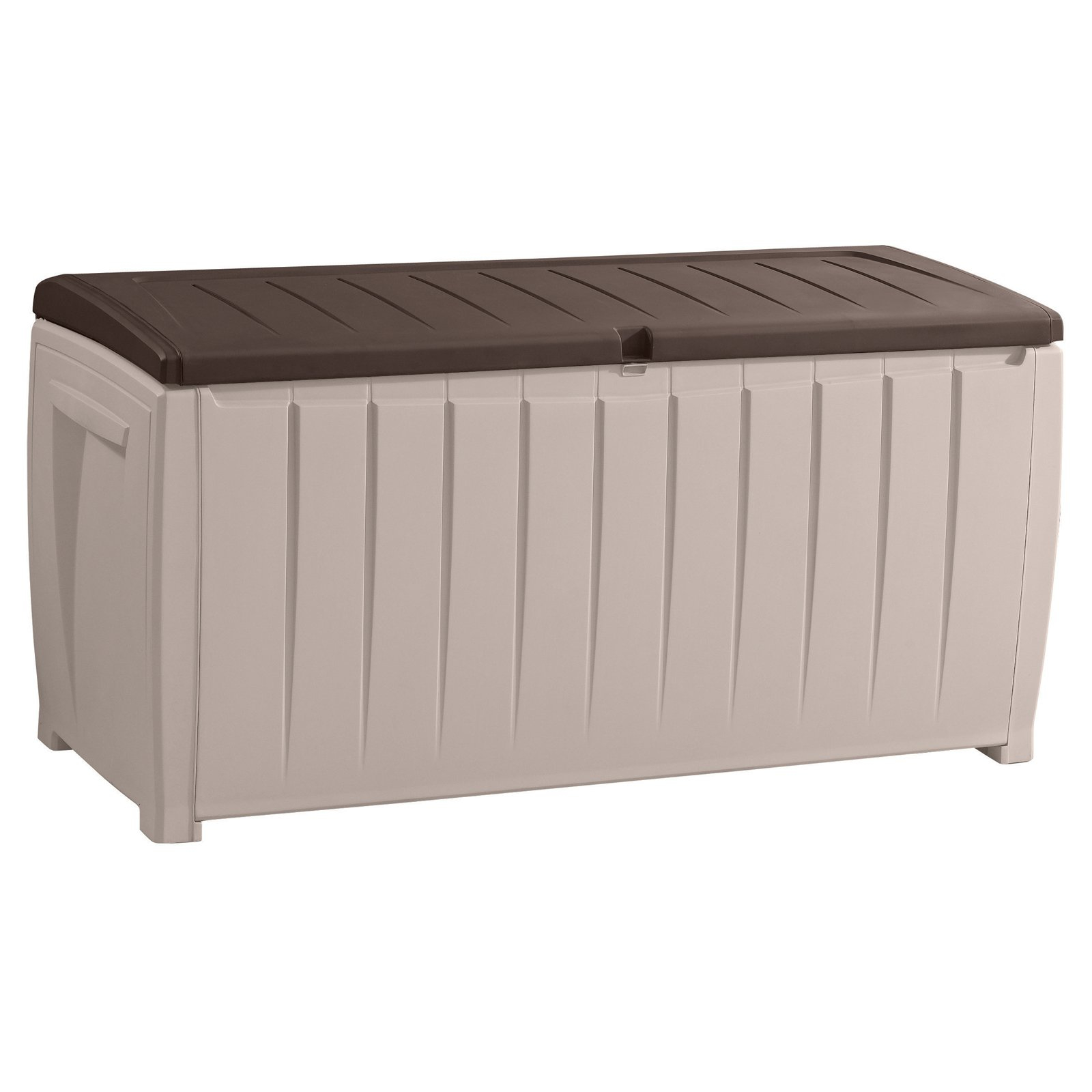 Keter Novel 90 Gal Outdoor Plastic Deck Box Brown Walmart with measurements 1600 X 1600