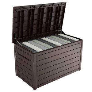 Keter Xxl 230 Gallon Plastic Deck Storage Container Box Outdoor intended for sizing 1500 X 1500