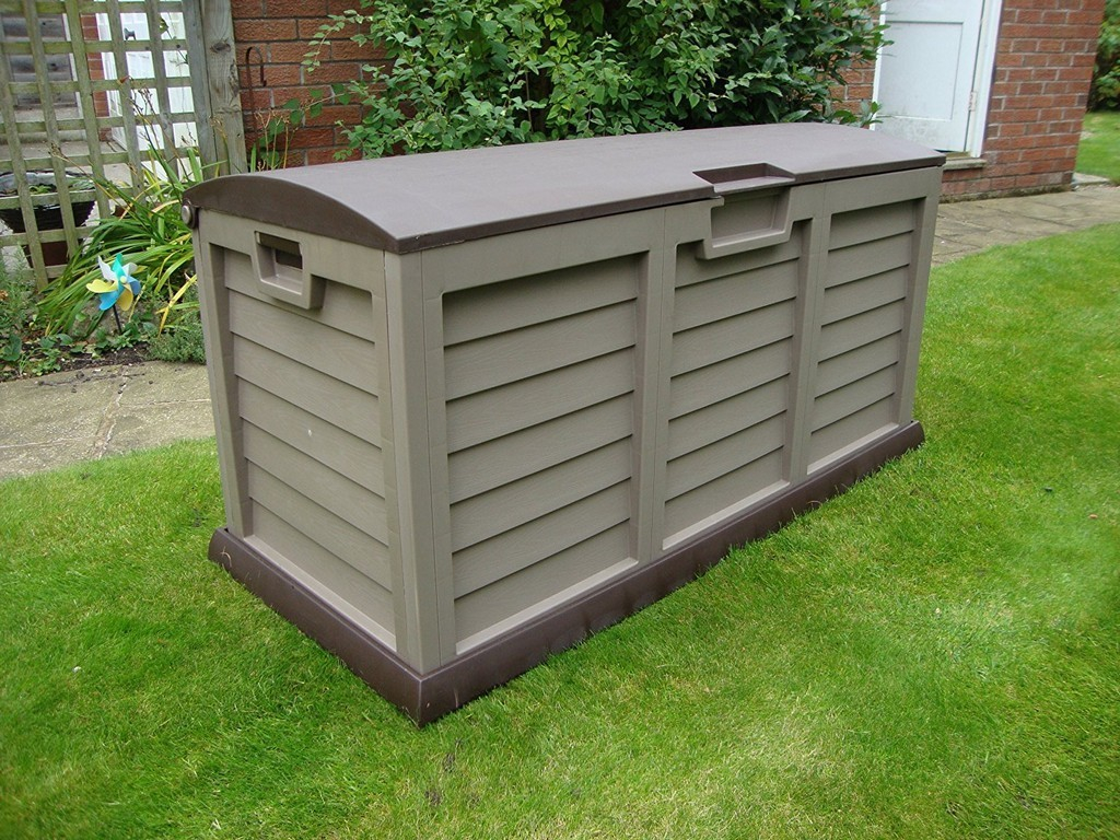 Large Deck Box Outdoor Storage Seat Outside Cabinets Small Garden pertaining to measurements 1024 X 768