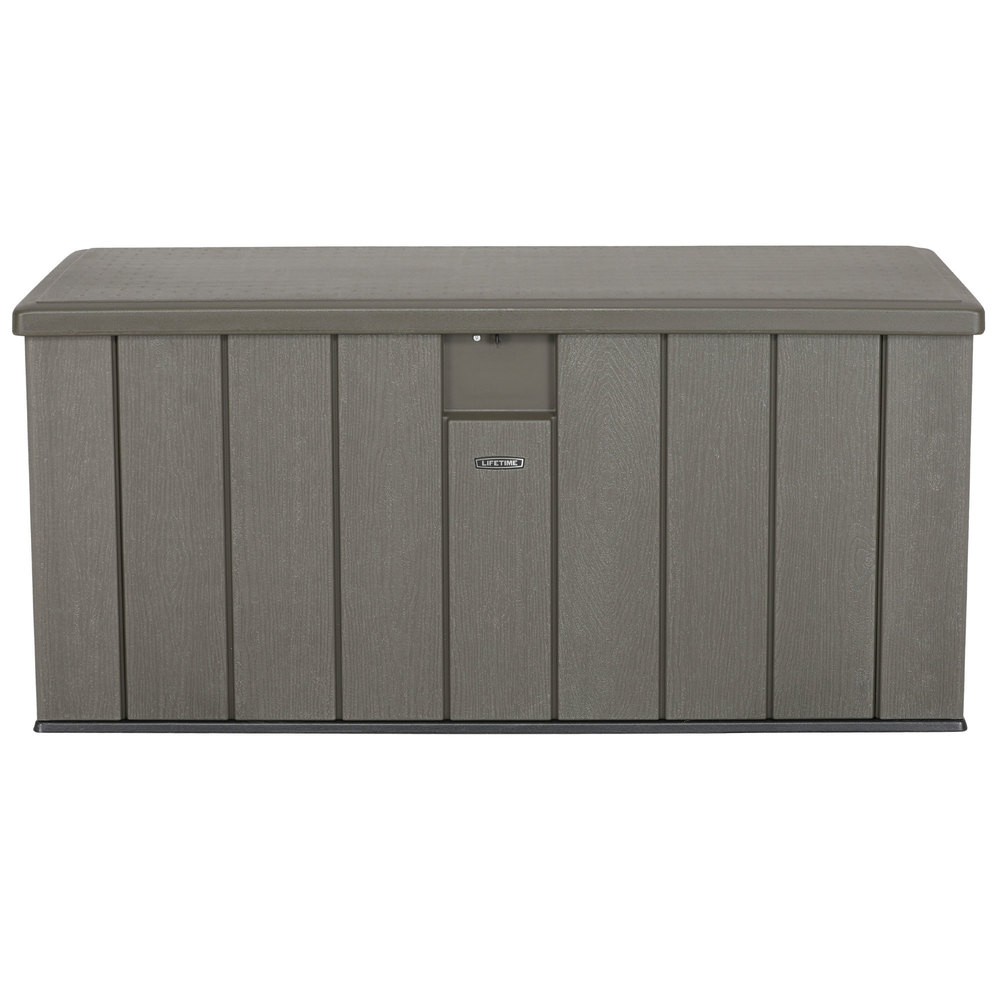 Lifetime 60215 Rough Cut Textured 150 Gallon Outdoor Storage Box inside proportions 1000 X 1000