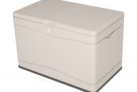 Lifetime Products 40 In L X 24 In W 80 Gallon Tan Resin Deck Box At throughout proportions 900 X 900