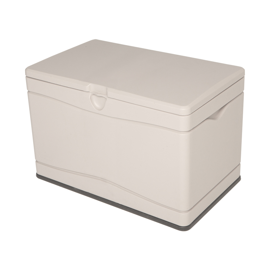 Lifetime Products 40 In L X 24 In W 80 Gallon Tan Resin Deck Box At with regard to dimensions 900 X 900