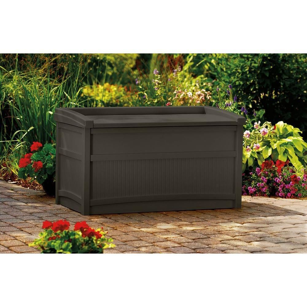 Outdoor Storage Bench 50 Gallon Deck Box With Seat Patio Furniture throughout proportions 1000 X 1000