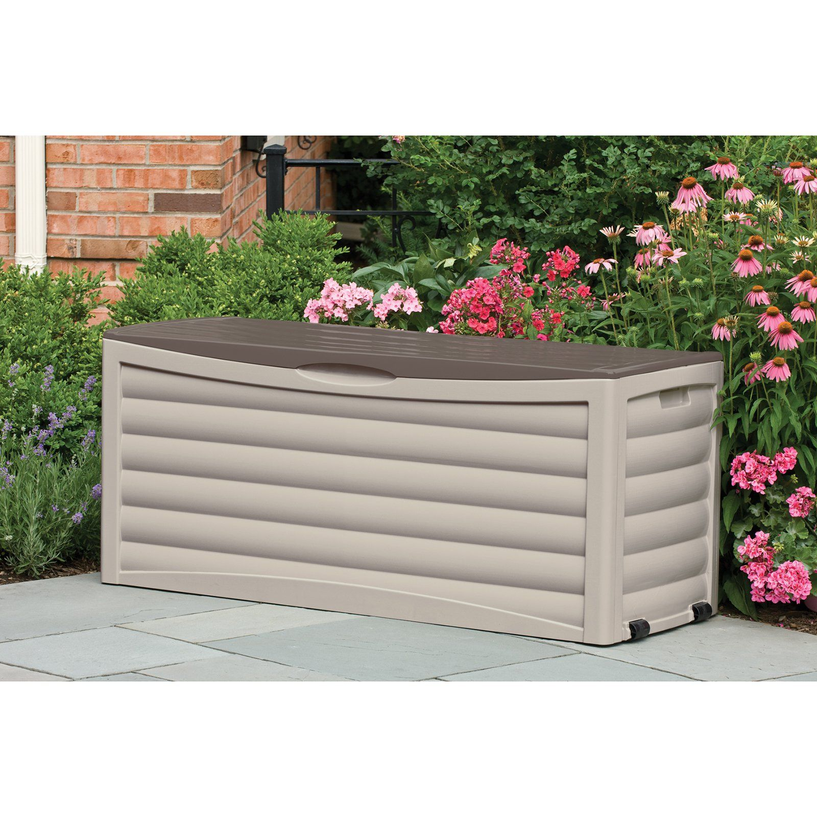 Outdoor Suncast Extra Large 103 Gallon Patio Deck Box Db10300 with proportions 1600 X 1600