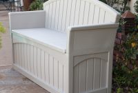 Outdoor Suncast Ultimate 50 Gallon Resin Patio Storage Bench for measurements 1800 X 1800