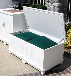 Outdoor Wood Storage Bench White Fromy Love Design Affordable regarding proportions 1024 X 1099