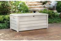 Pool Storage Bin Keter Box Rockwood Deck Grey Outdoor 150 Gallon throughout proportions 1092 X 1092