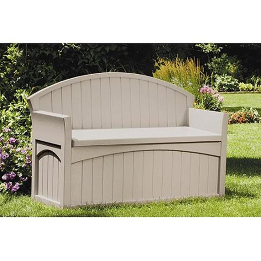 Resin Deck Box Bench Patio Outdoor Garden Plastic Storage Seat within measurements 1000 X 1000