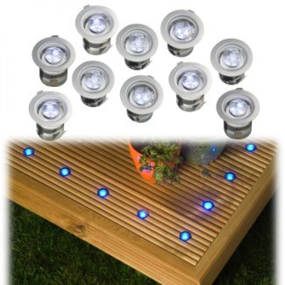 Robus R3led10s 07 10x Blue Stainless Steel Led Deck Lights regarding proportions 1000 X 1000
