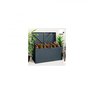 Rowlinson Metal Deck Box Anthracite Garden Storage From Garden inside dimensions 1000 X 1000