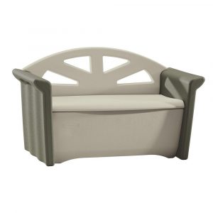 Rubbermaid 32 Gal Resin Patio Storage Bench Fg376401olvss The with dimensions 1000 X 1000