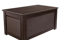 Rubbermaid Bridgeport 93 Gal Resin Storage Bench Deck Box 1875233 with sizing 1000 X 1000