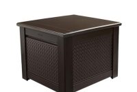 Rubbermaid Patio Chic 56 Gal Resin Basket Weave Patio Storage Cube for proportions 1000 X 1000