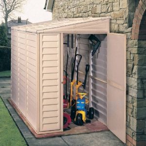 Saffron Plastic Lean To Pent Shed 4x8 Garden Street throughout size 1000 X 1000