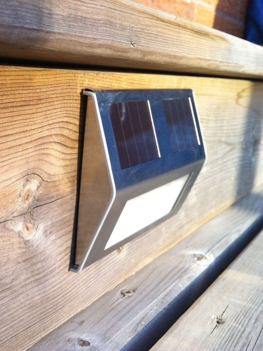 Solar Powered Lights Illuminate Steps Or Deck Backyard Pinte regarding dimensions 840 X 1120