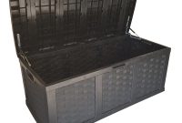 Starplast 153 Gallon Plastic Deck Box Black Walmart with dimensions 1600 X 1600