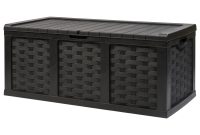 Starplast 153 Gallon Plastic Deck Box Black Walmart with dimensions 2000 X 2000