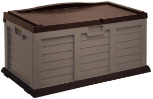 Starplast 71 Gallon Deck Box With Sit On Cover Mocha Brown intended for dimensions 1280 X 830