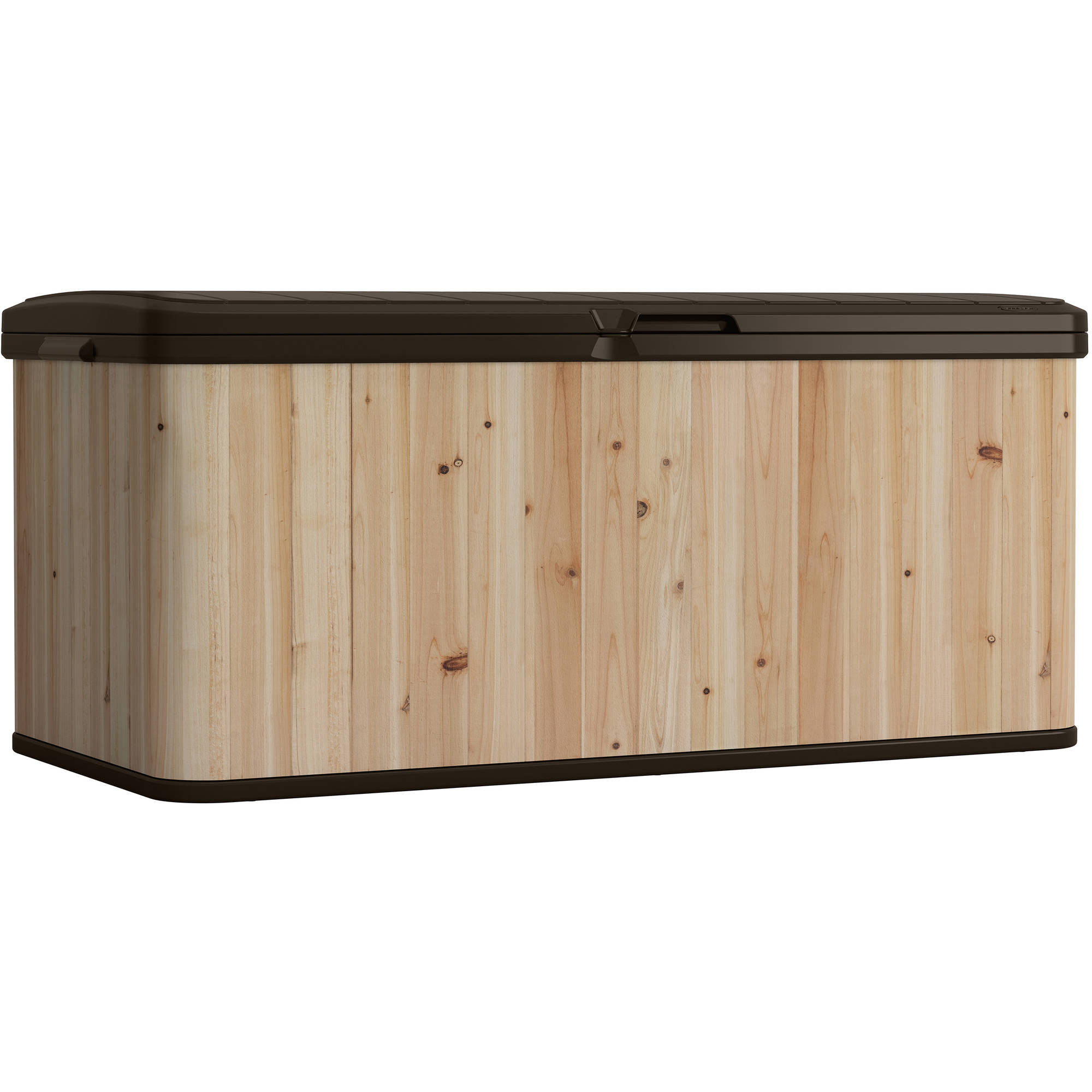 Suncast 120 Gallon Extra Large Wood And Resin Deck Box Wrdb12000d inside sizing 2000 X 2000