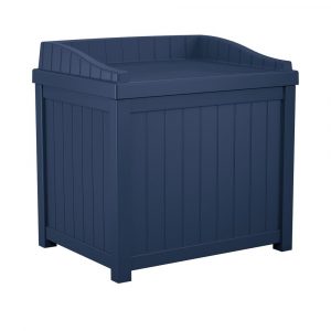 Suncast 22 Gal Navy Blue Small Storage Seat Deck Box Ss1000nd The for dimensions 1000 X 1000