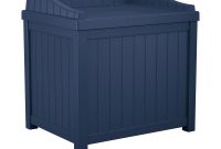 Suncast 22 Gal Navy Blue Small Storage Seat Deck Box Ss1000nd The in size 1000 X 1000