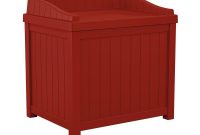 Suncast 22 Gal Red Small Storage Seat Deck Box Ss1000rd The Home within proportions 1000 X 1000