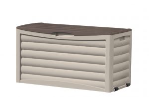 Suncast 83 Gallon Resin Deck Box Light Taupe Mocha Db8300 throughout dimensions 2541 X 1650