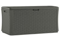 Suncast Stoney 134 Gal Resin Wicker Deck Box Bmdb13400st The Home regarding sizing 1000 X 1000