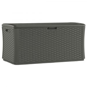 Suncast Stoney 134 Gal Resin Wicker Deck Box Bmdb13400st The Home regarding sizing 1000 X 1000