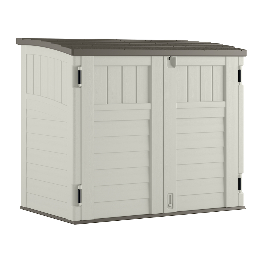 Suncast Vanilla Resin Outdoor Storage Shed Common 53 In X 2325 In for sizing 900 X 900