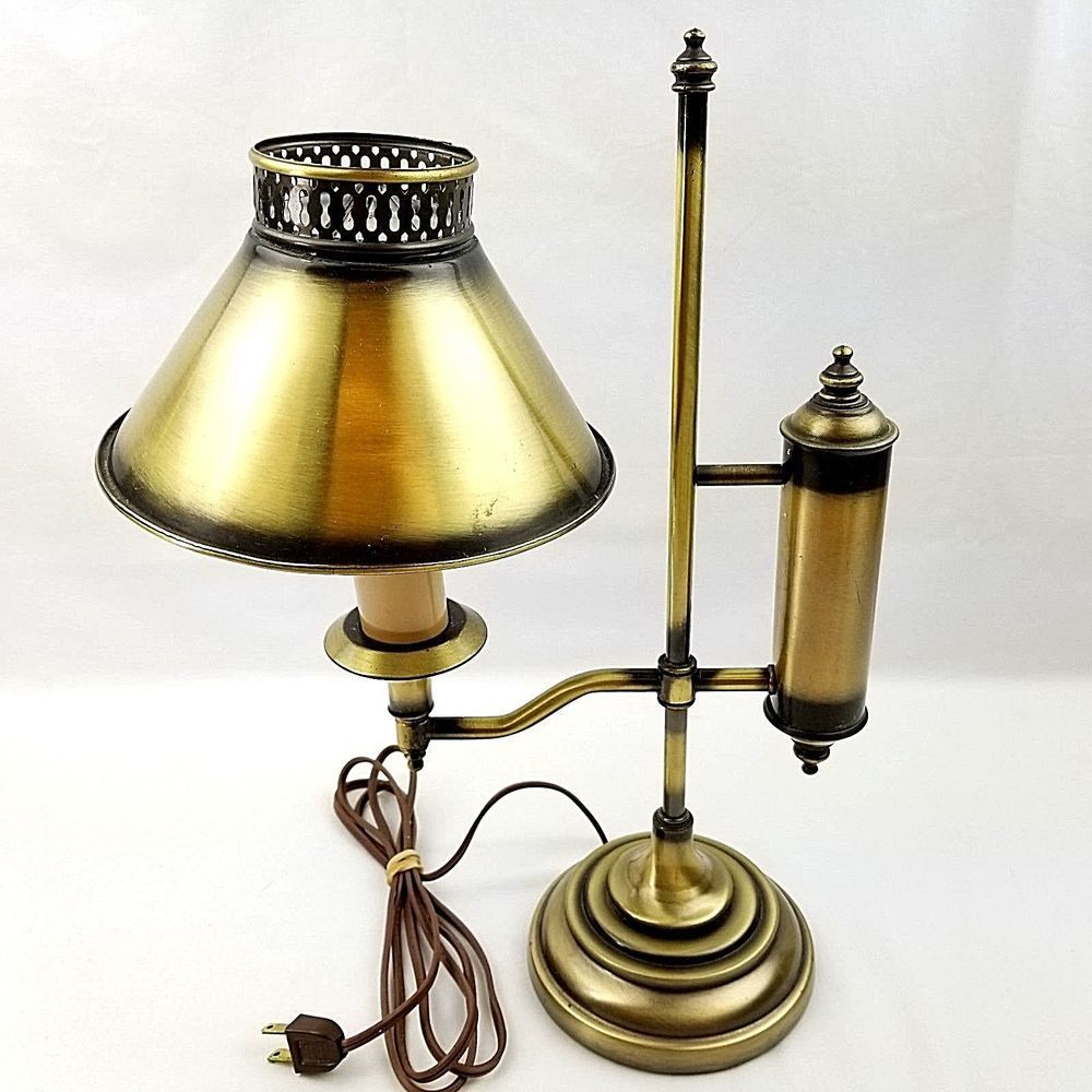 1 Vintage Electric Table Desk Top Bank Student Lamp Antique with regard to sizing 1000 X 1000